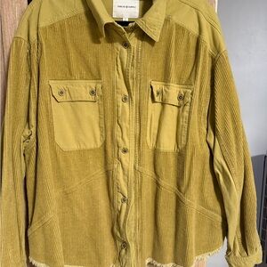 Thread & Supply Mustard Corduroy Shirt